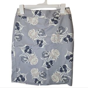 Ann Taylor Womens Mini Skirt Pencil Floral Zipper Elegant Women Petite Size 0